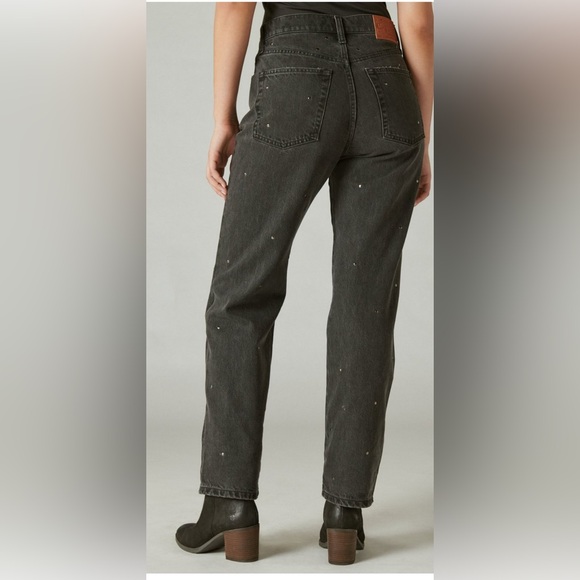 Lucky Brand Women's Legend Studded Hugh Rise 90’s Loose Jeans - Picture 8 of 13